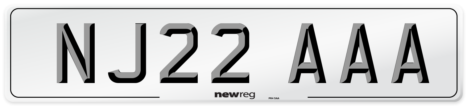 NJ22 AAA Number Plate from New Reg
